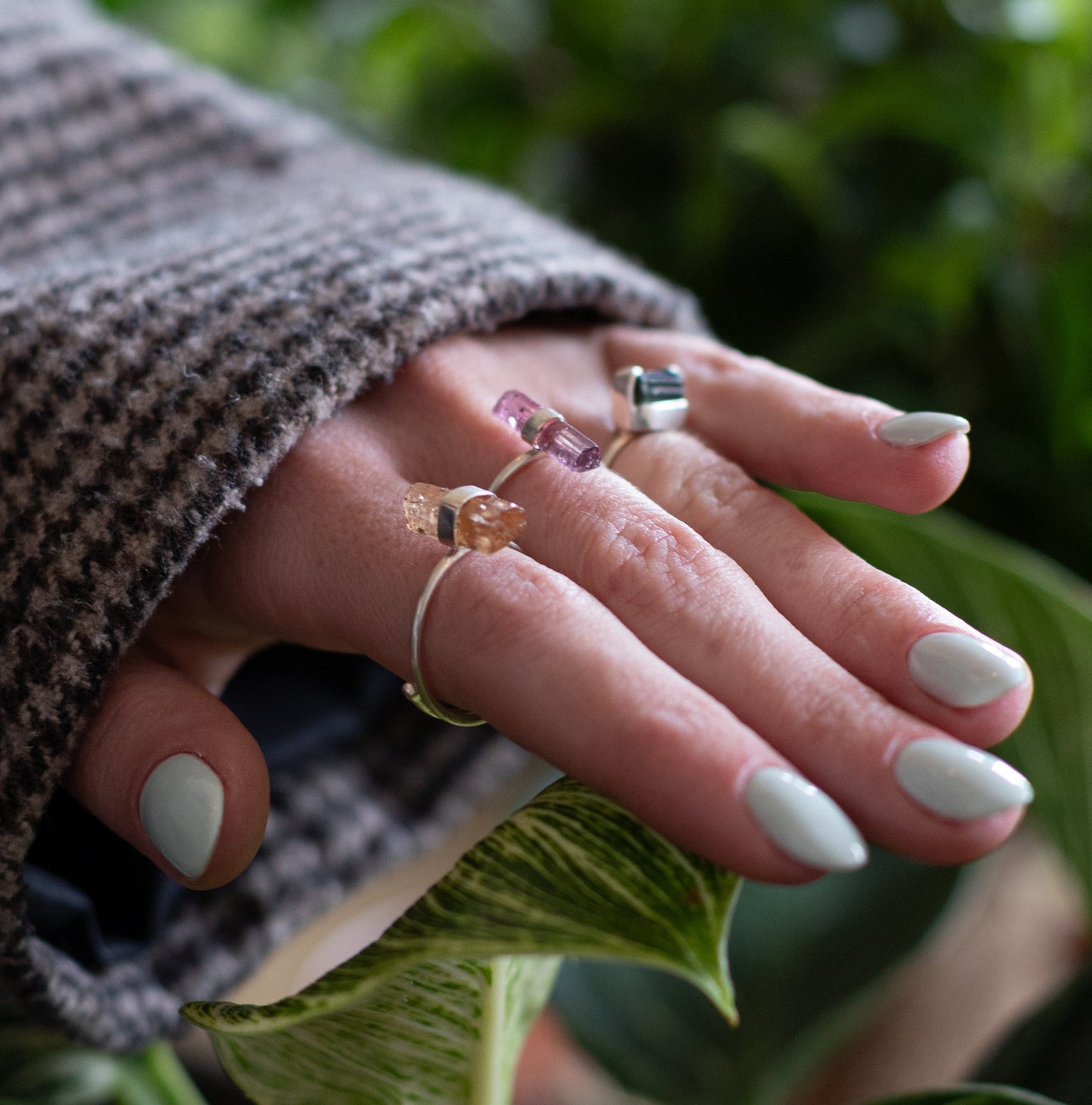 Anillo ajustable con Cristal en bruto