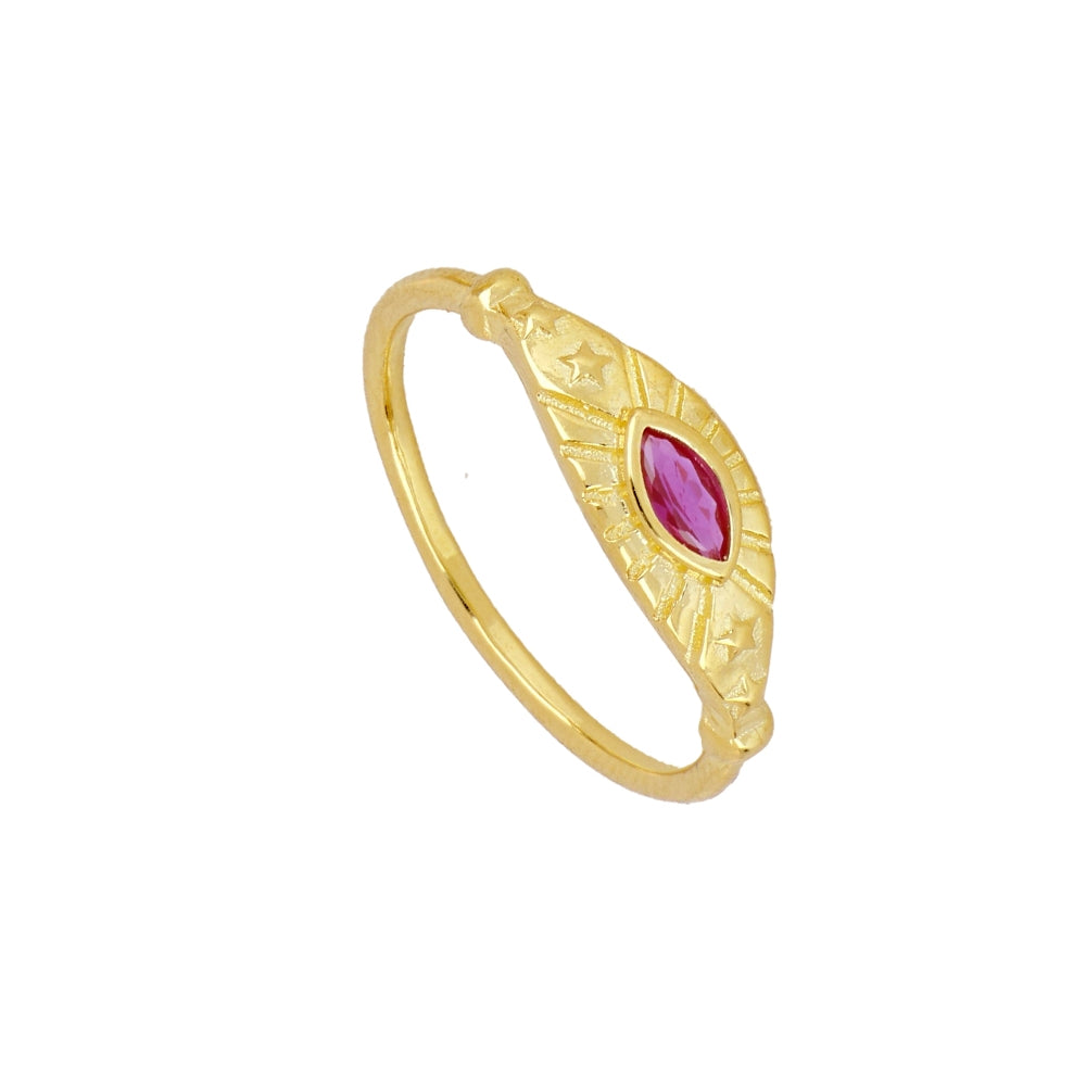 Anillo Lagrima Rubi