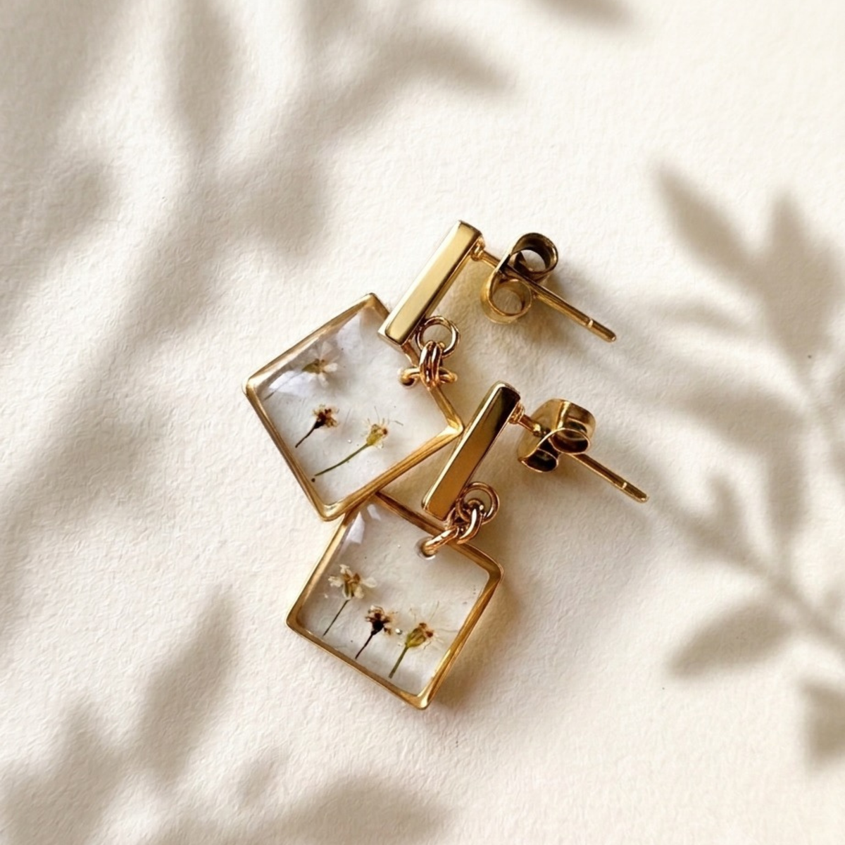 Tulip Petal Earrings with Pearls