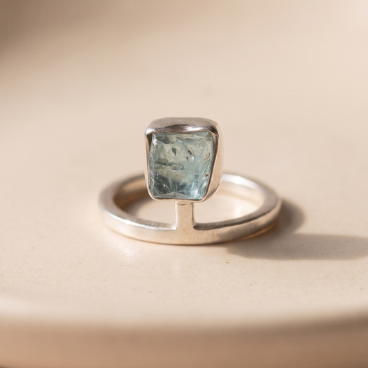 Anillo Aguamarina