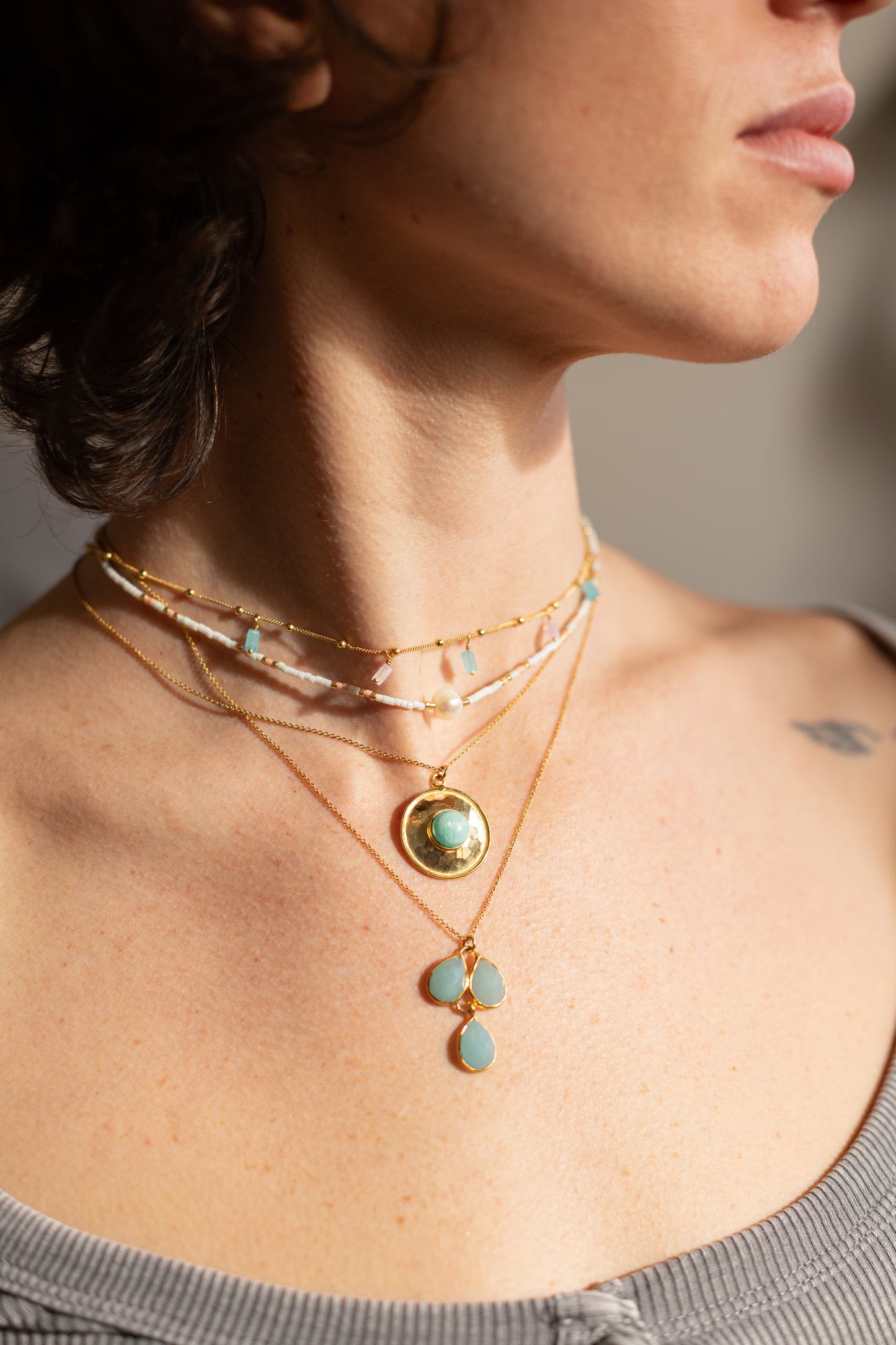 Collar Amazonita Circular