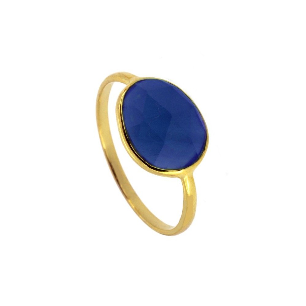 Anillo Oval Piedra Natural