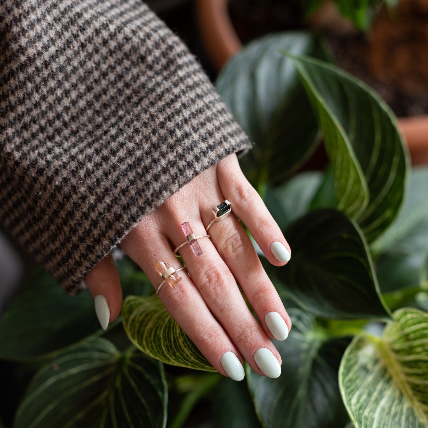Anillo ajustable con Cristal en bruto