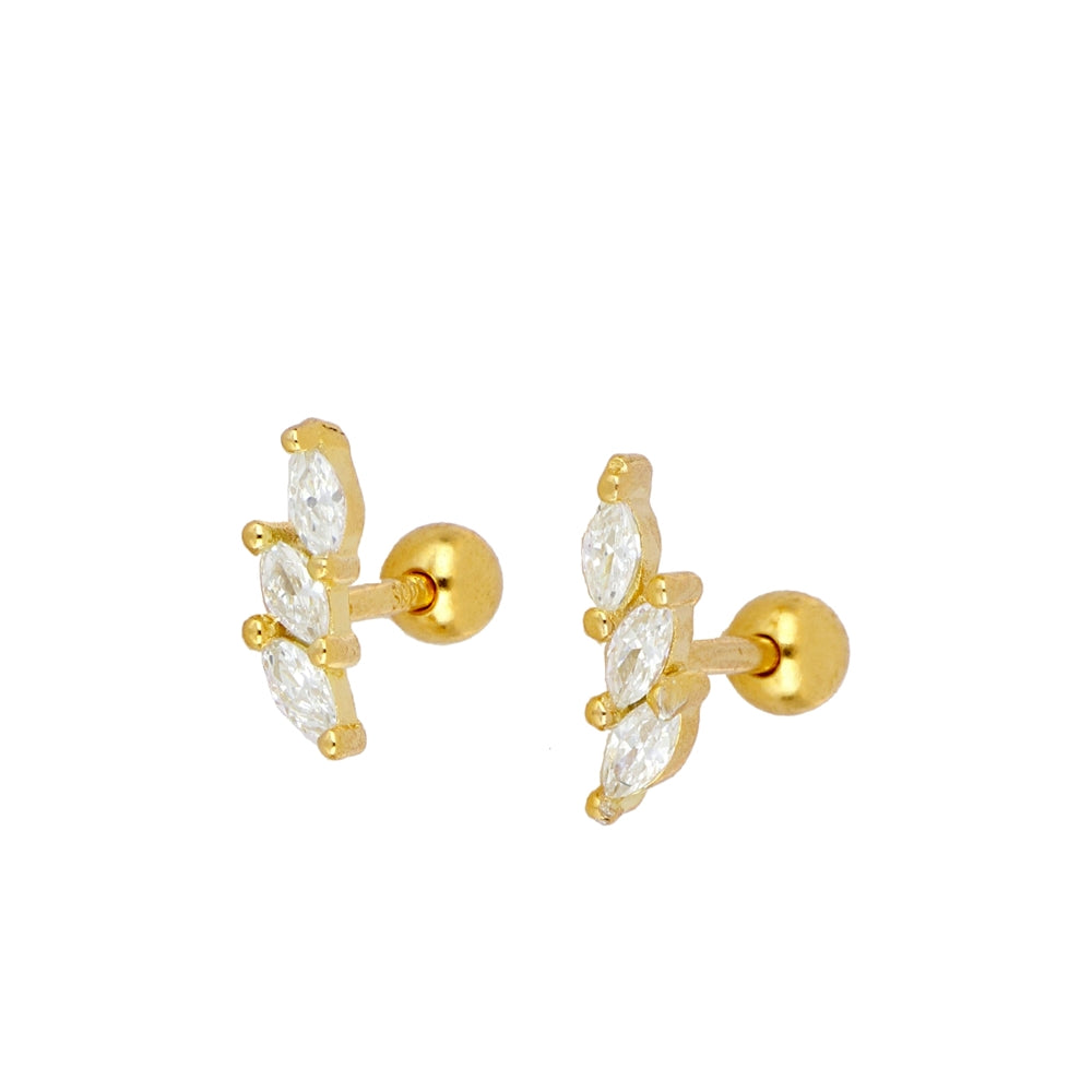 Pendientes Tres Hojas