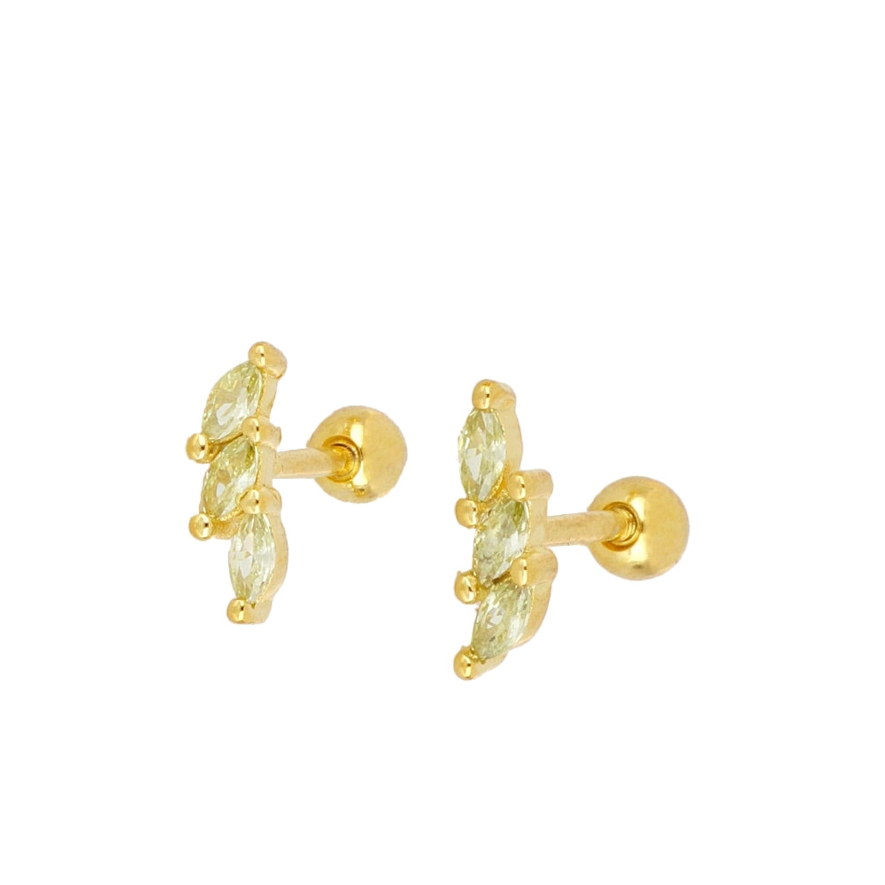 Pendientes Tres Hojas