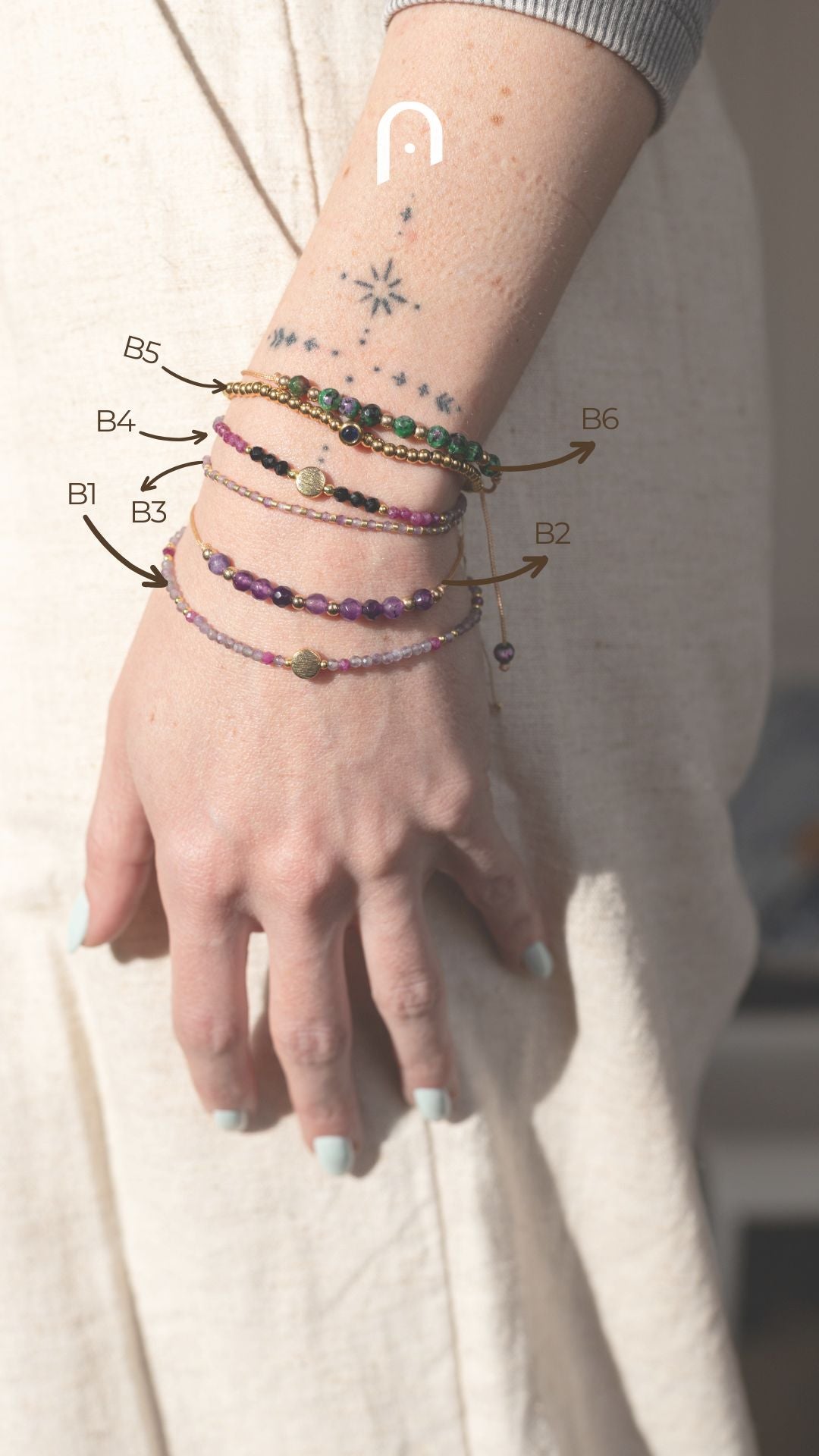 Pulsera de amatista natural – pieza única de MolaMon
